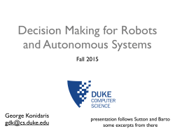 Fall 2015 George Konidaris