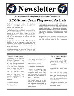 Newsletter Lisle Marsden Church of England Primary Academy 5 th