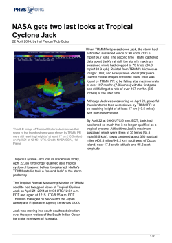 NASA gets two last looks at Tropical Cyclone Jack