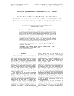 Selection of spatial reference frames depends on task`s demands