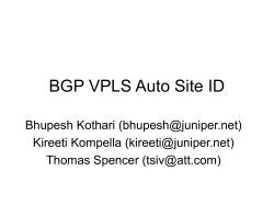 BGP VPLS Auto Site ID