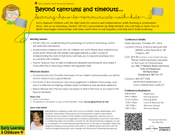 Beyond tantrums and timeouts