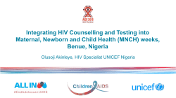 (MNCH) weeks, Benue, Nigeria - Conference Programme AIDS 2016