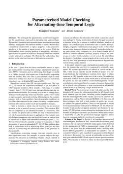 Parameterised Model Checking for Alternating