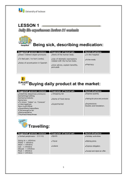 Being sick, describing medication