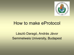How to make eProtocol