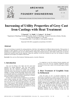 Increasing of Utility Properties of Grey Cast Iron Castings with Heat