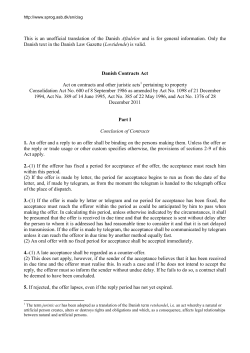 Danish Contracts Act