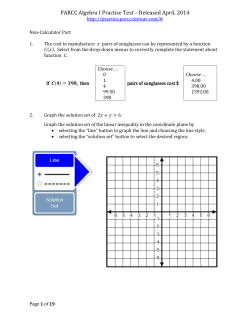 PARCC Algebra I Practice Test – Released April, 2014 http://practice
