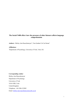 The Social N400 effect