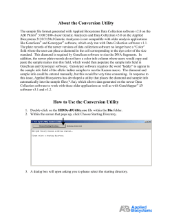 About the Conversion Utility