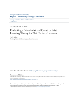 Evaluating a Behaviorist and Constructivist Learning Theory for 21st