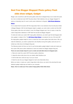 Best Free Blogger Blogspot Photo gallery Flash slide show widget