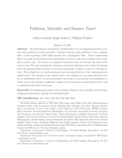 Pollution, Mortality and Ramsey Taxes