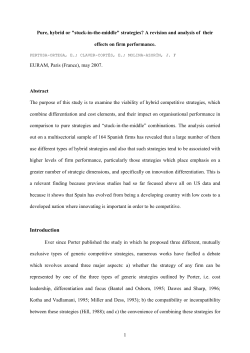 Pure, hybrid or stuck in the middle strategies