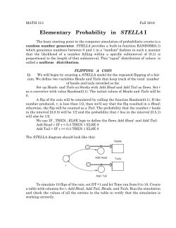 Elementary Probability in STELLA