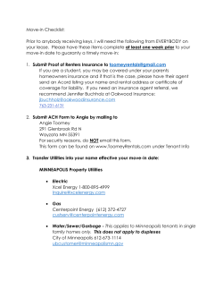 1 - Move-in Checklist