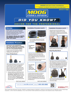 MOOG Did You Know? - MOOG Ball Joint Boot - FMe
