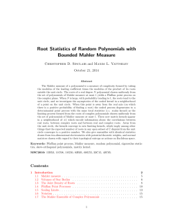 Root Statistics of Random Polynomials with Bounded