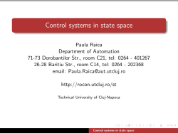 Control systems in state space
