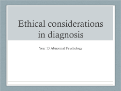 Ethical considerations in diagnosis