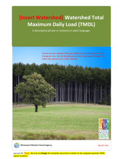 (TMDL) Template - Minnesota Pollution Control Agency