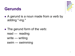 Gerunds - WordPress.com