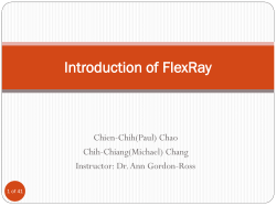 Introduction of FlexRay - Ann Gordon-Ross