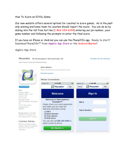 How To Score an ICYSL Game: Our new website offers several