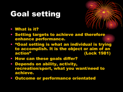 Goal setting