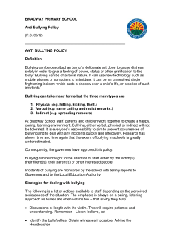 anti bullying policy - Bradway Primary School