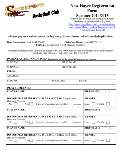 New Player Registration Form