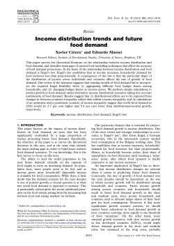 Income distribution trends and future food demand