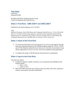 Slide 49: 1915(i) State Plan HCBS Benefit &ndash; Self