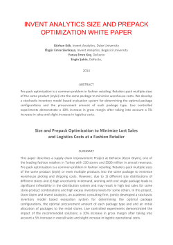 invent analytics size and prepack optimization white paper