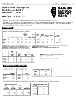 illinois school report card - North Greene Unit District #3