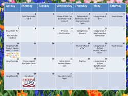 May Calendar - St. John`s School