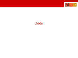 Probability and Odds