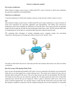 Client/Server Architecture