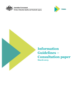Information guidelines consultation paper