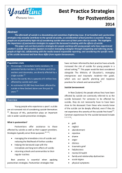 Best Practice Strategies for Postvention