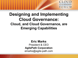 Designing and Implementing Cloud Governance: