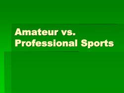 Amateur vs. Professional Sports