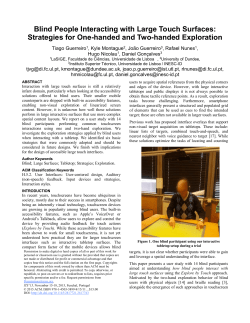 Blind People Interacting with Large Touch Surfaces: Strategies for