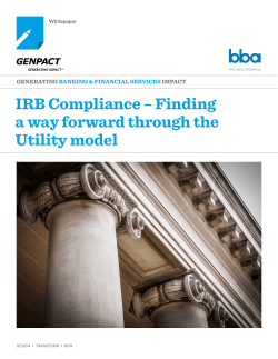 IRB Compliance &ndash; Finding a way forward through the Utility model