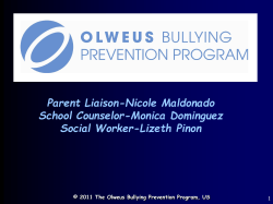 2011 The Olweus Bullying Prevention Program, US Bullying Who?