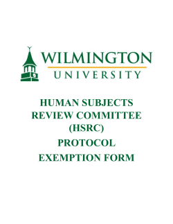 human subjects review committee (hsrc)