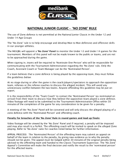 national junior classic - `no zone` rule