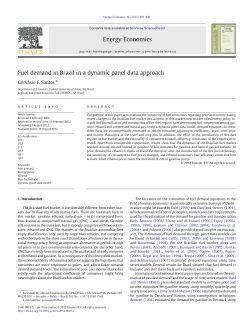 Fuel demand in Brazil in a dynamic panel data approach