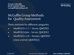 ModFOLD talk - University of Reading